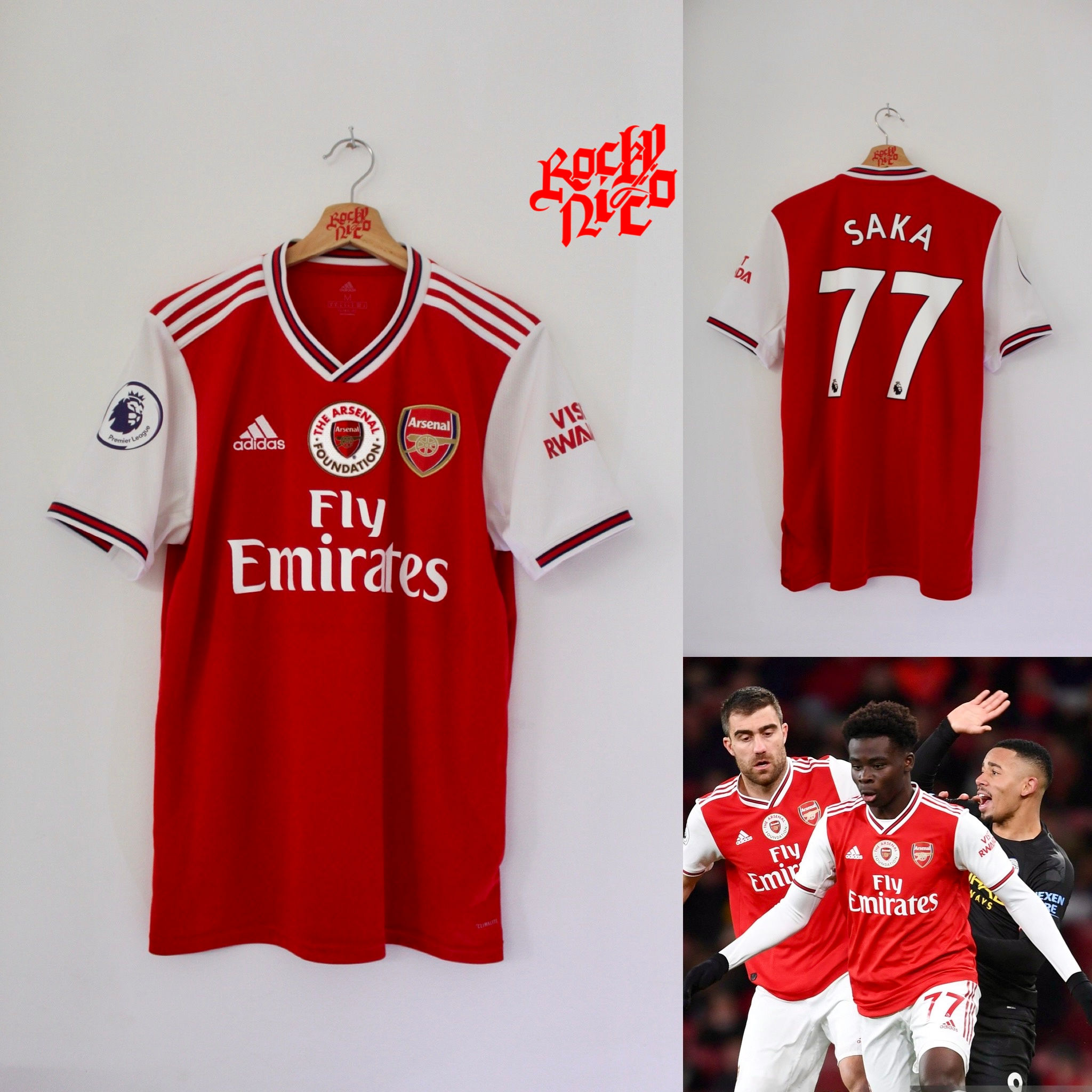 2019-20 Bukayo Saka AFC Foundation Home Shirt (S)