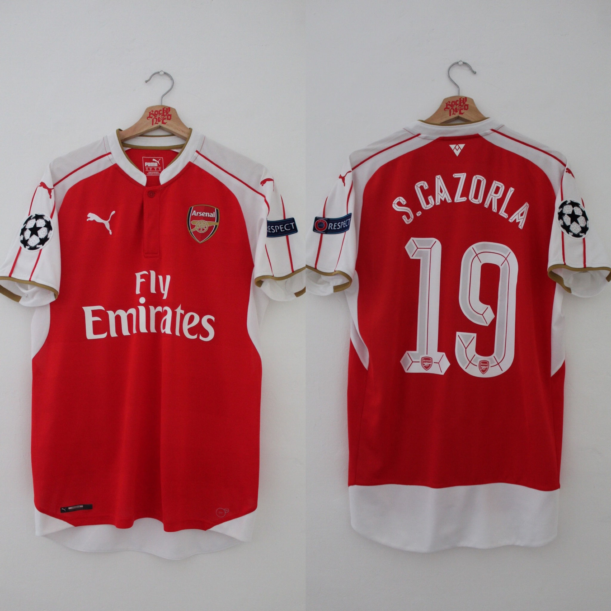 2015-16 Santi Cazorla UCL Away Shirt (M) *Near Mint*