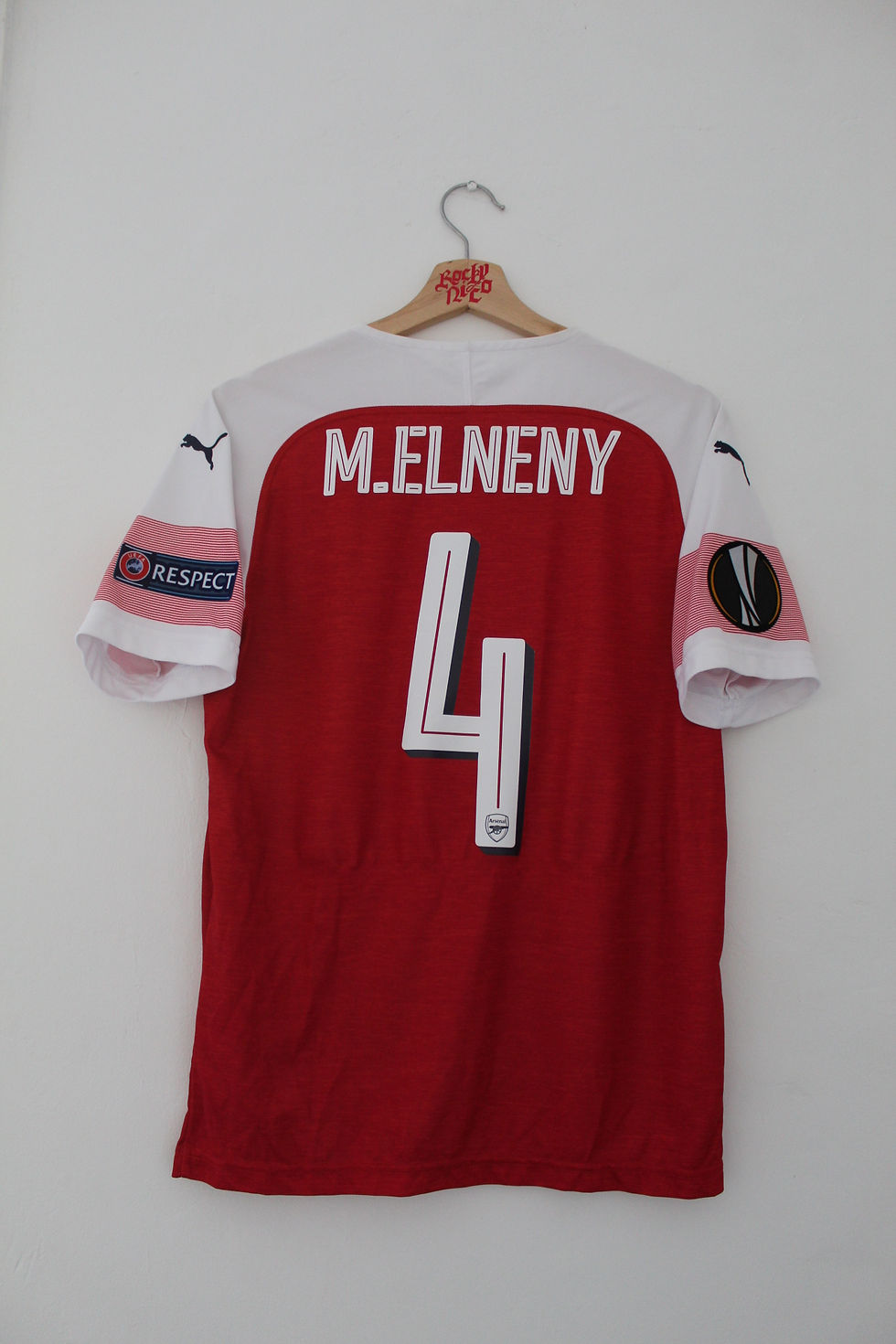 Thumbnail: 2018-19 Mohamed Elneny Europa League Home Shirt (S) *Mint*