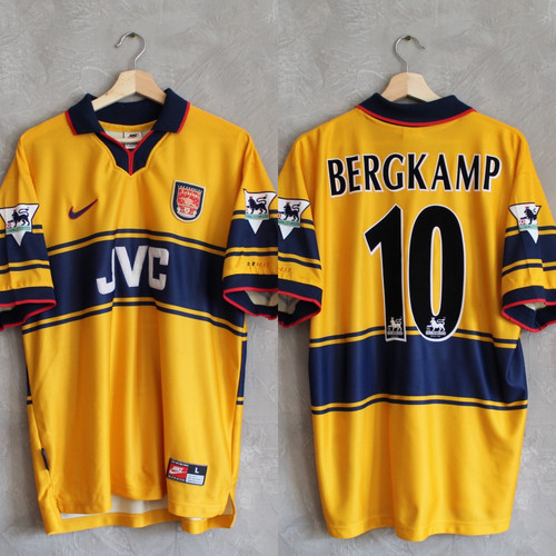 1997-99 Dennis Bergkamp Arsenal Away Shirt (L) | rockynico