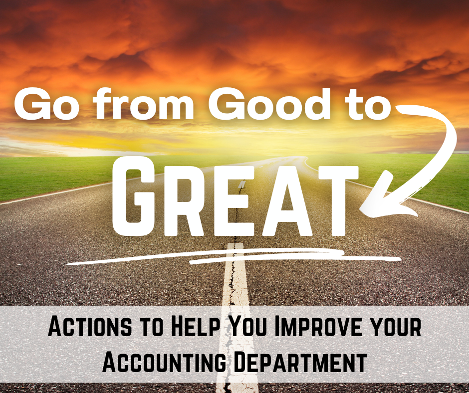 How to improve your accounting department.