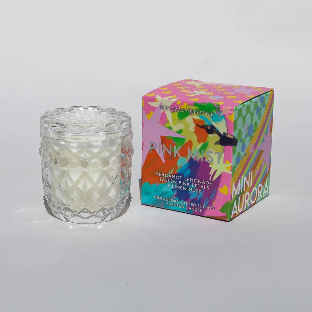 Mrs Darcy Aurora mini candle - Pink Mist