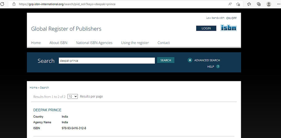 Global Register of Publishers