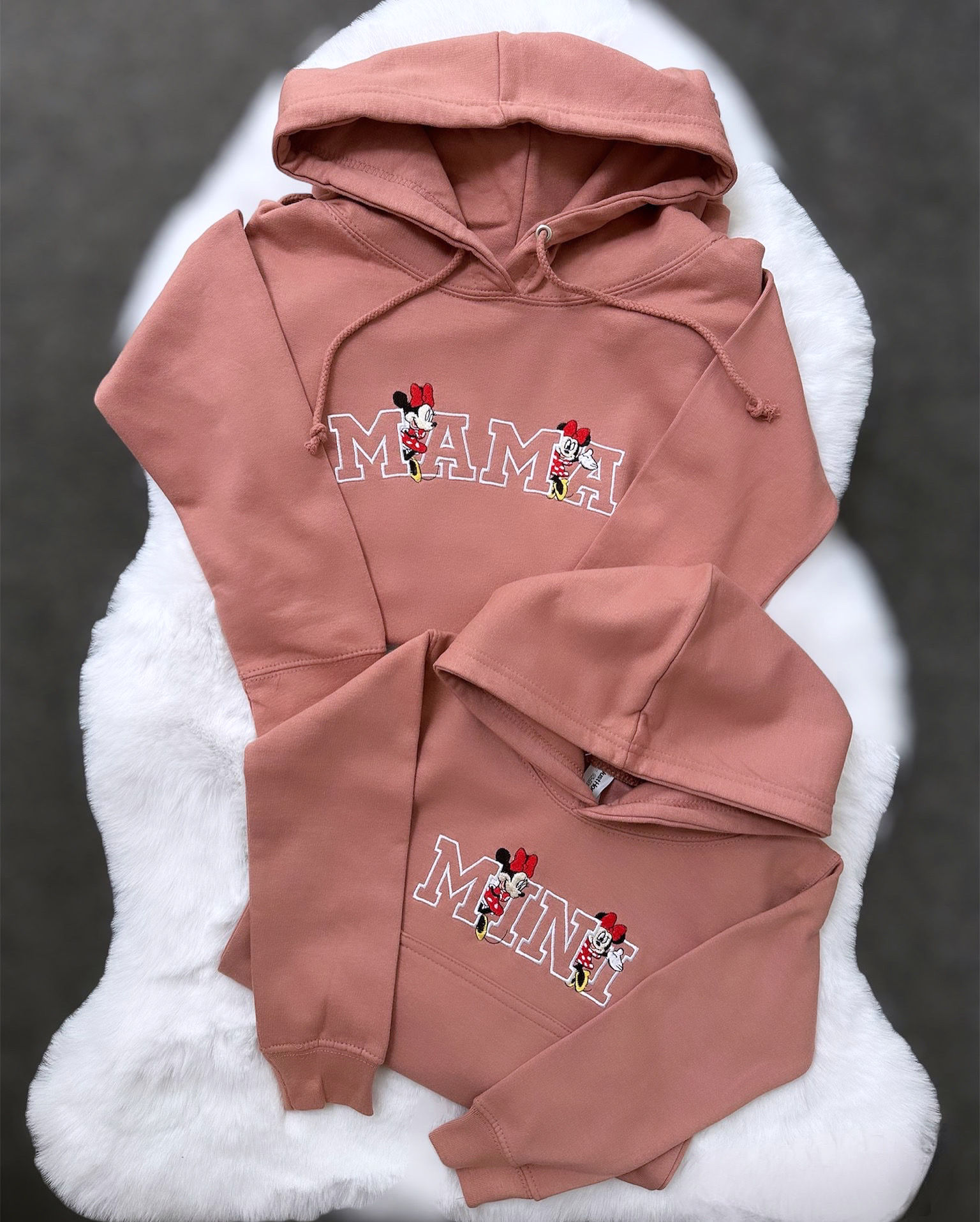 MAMA and MINI matching hoodies