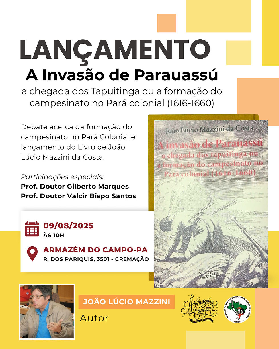 "A invasão de Perauassú", de João Lúcio Mazzini lançamento e debate