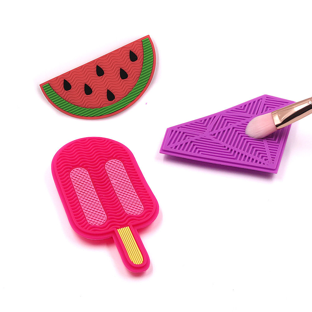 Creative Silicone Watermelon Brush Cleaning Mat with Suction Cups