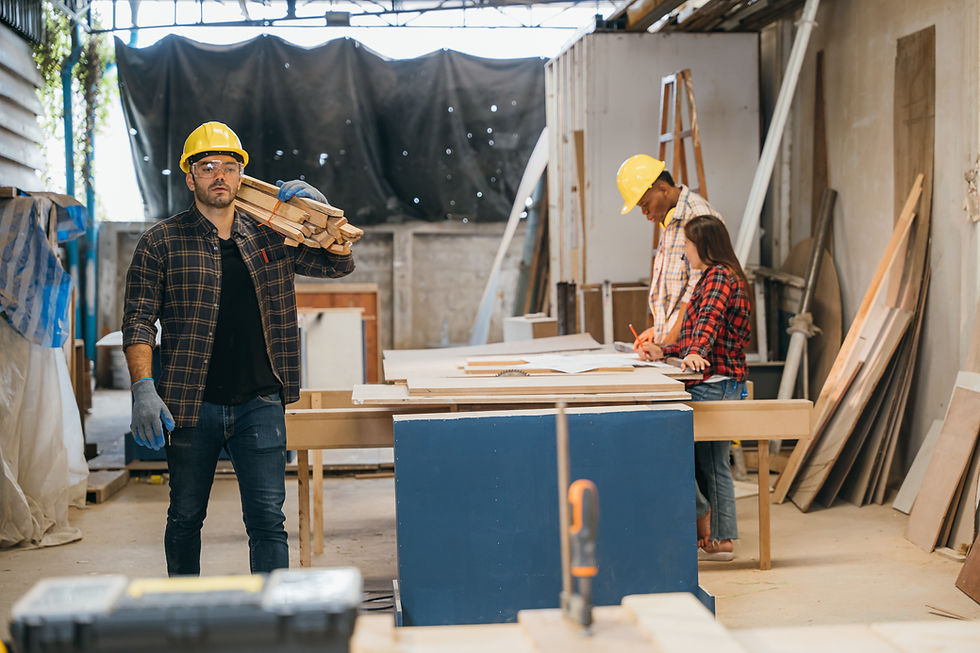 construction-carpenter-carrying-wood-planks-his-shoulder-wearing-safety-helmet-gloves-idea