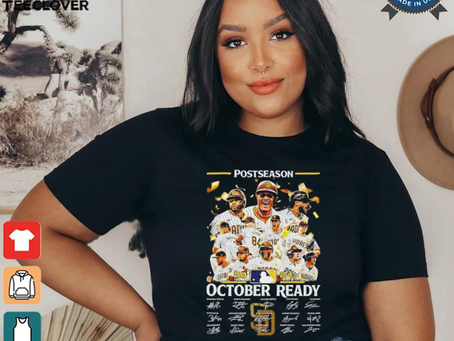 Postseason 2024 October Ready San Diego Padres team signatures shirt