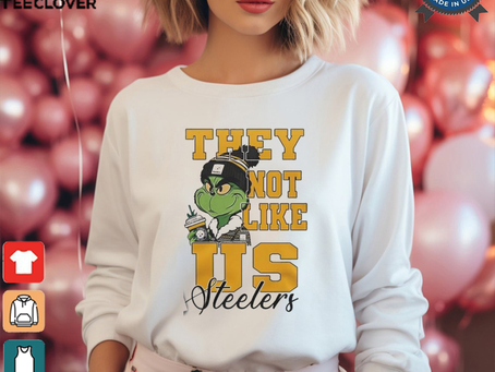 Official Pittsburgh Steelers Grinch They Not Like Us Steelers White Version T Shirt