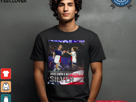 Paris Paralympics 2024 Poster Jayci Simon and Miles Krajewski Silver Medal t shirt