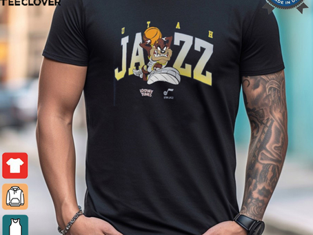 Utah Jazz Looney Tunes Taz Graphic Crew shirt