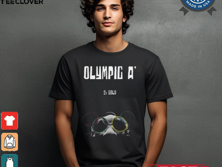 Alysha Clark Wearing Olympic A 2X Gold t shirt