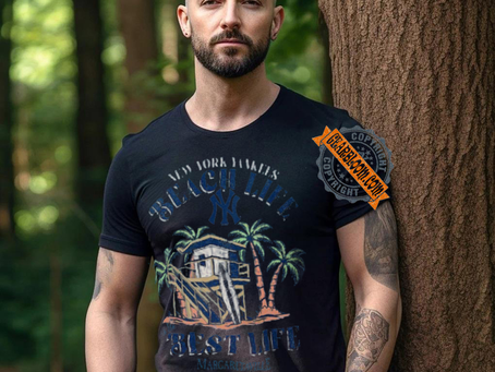 New York Yankees Beach Hut Graphic T Shirt