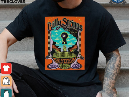 Billy Strings Art By Fez Moreno Night 2 Official Poster In Los Angeles California At The Forum On August 24 2024 Unisex T Shirt
