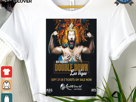 Official Poster Double Down Sept 27 28th 2024 Bert Kreischer Resorts World In Vegas t shirt