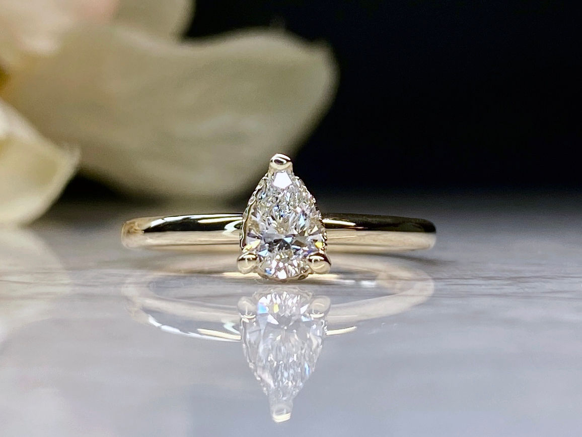Pear Cut Diamond Engagement Ring