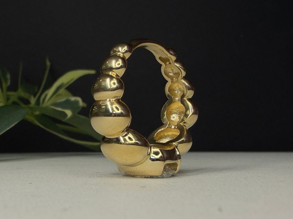 Thumbnail: Oval Diamond Bubble Ring