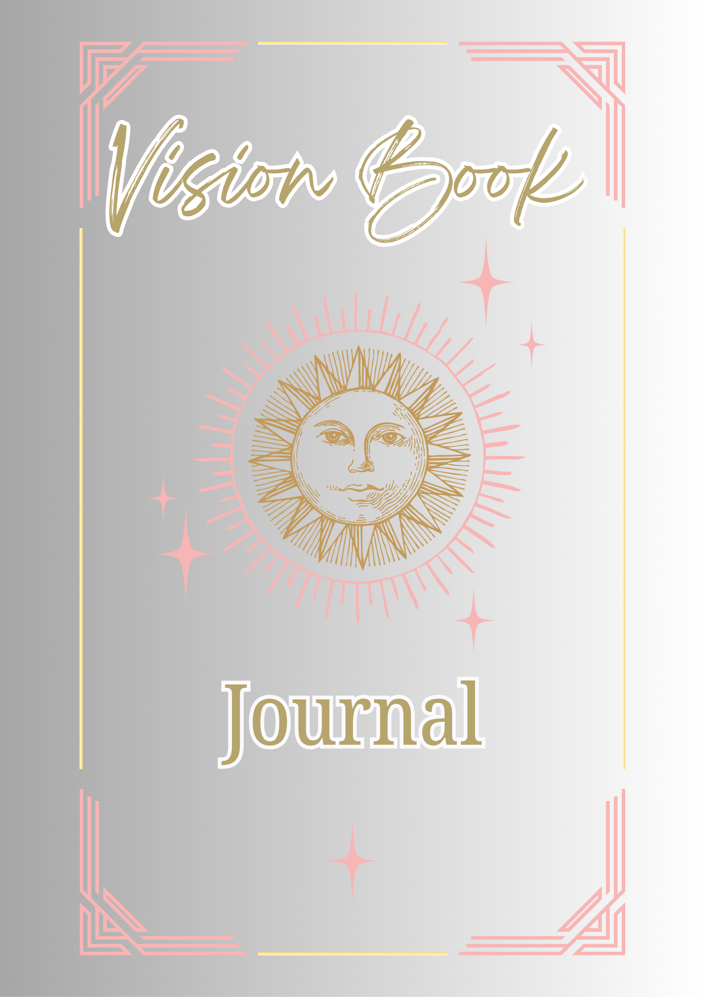 Vision Board Journal – Visualization, Goals, Affirmations & Reflection Pages