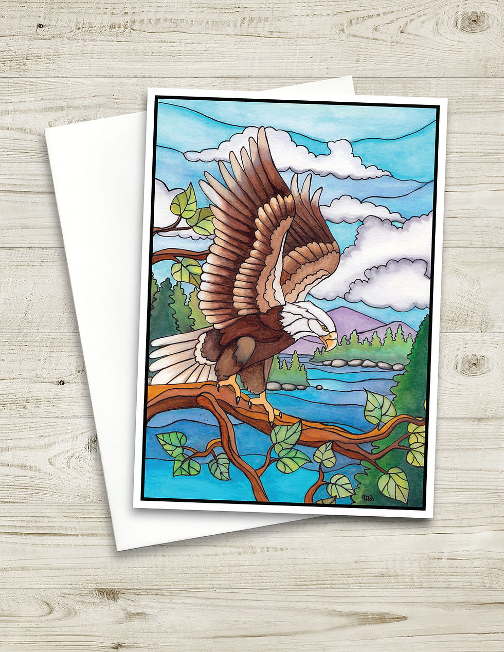 An Eagle's Perch Stained Glass