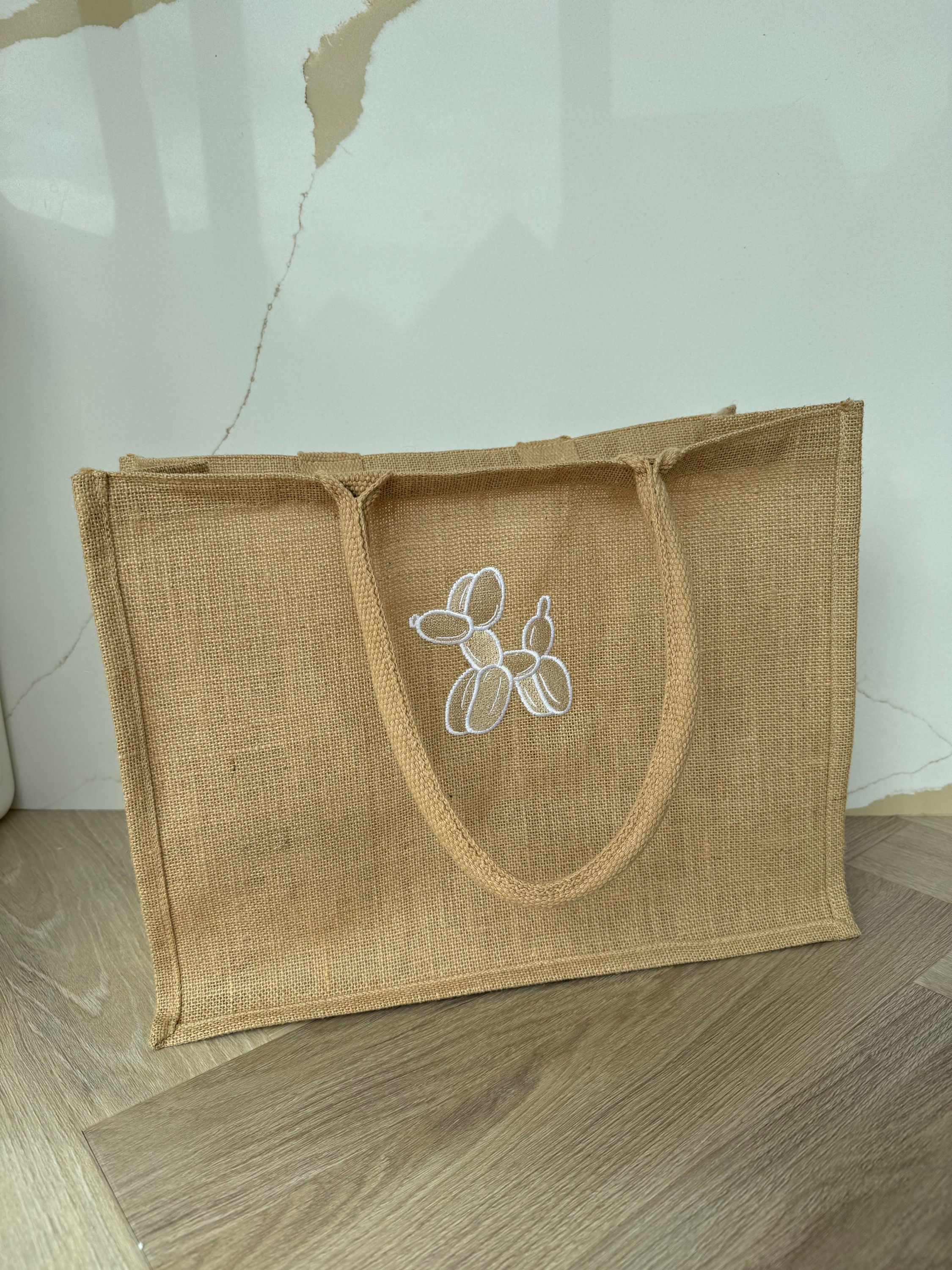 Balloon dog jute bag