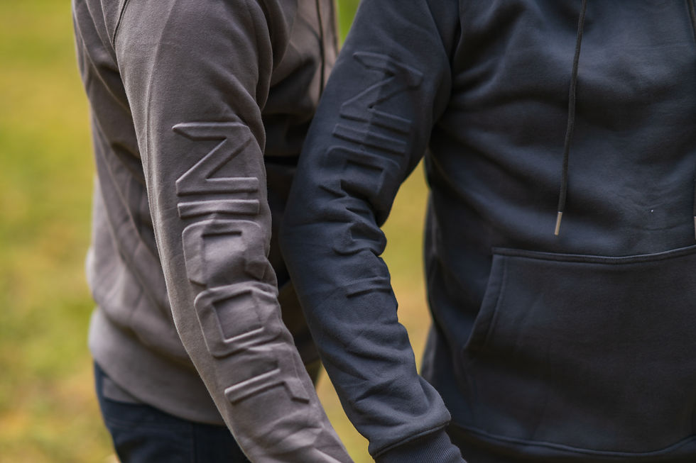 Thumbnail: Embossed Hoodie - Dark Grey