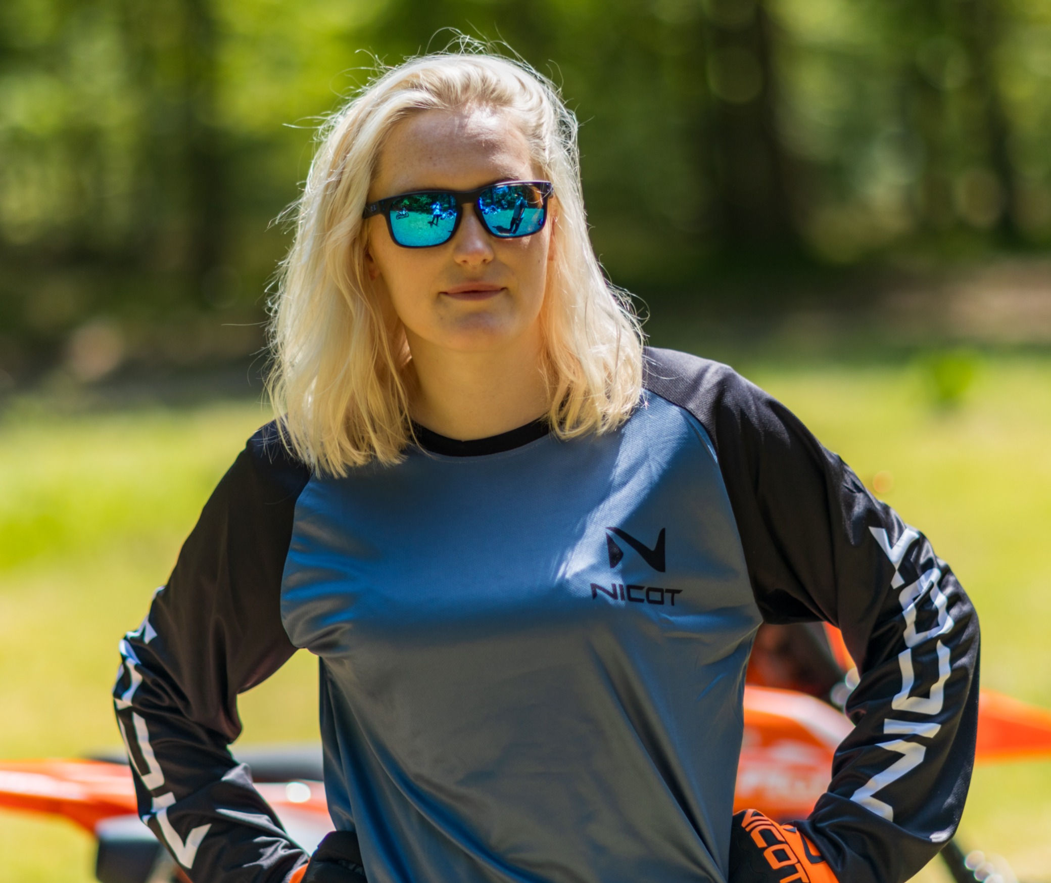 Motocross Jersey - Grey and Black