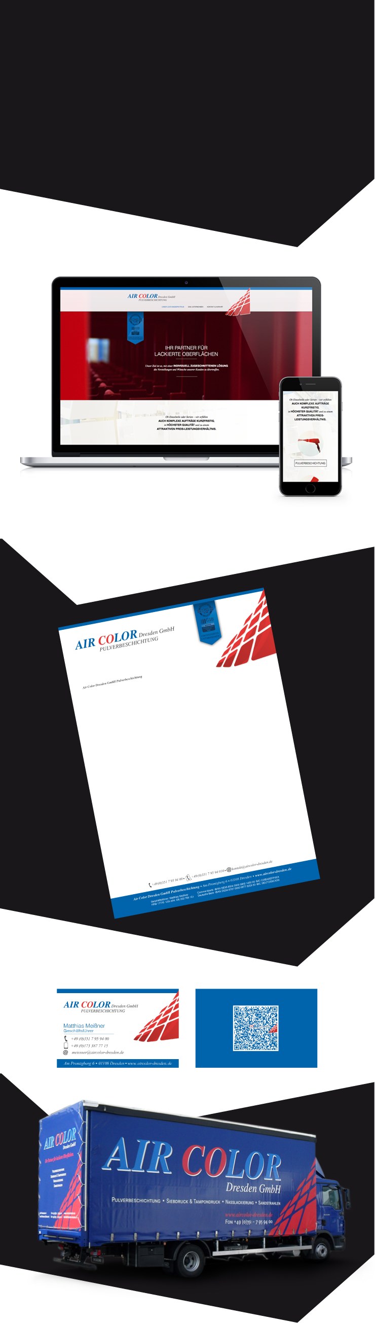 Webdesign Corporate Design Air Color Dresden