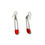 Thumbnail: Handcrafted Red Safety Pin Earrings