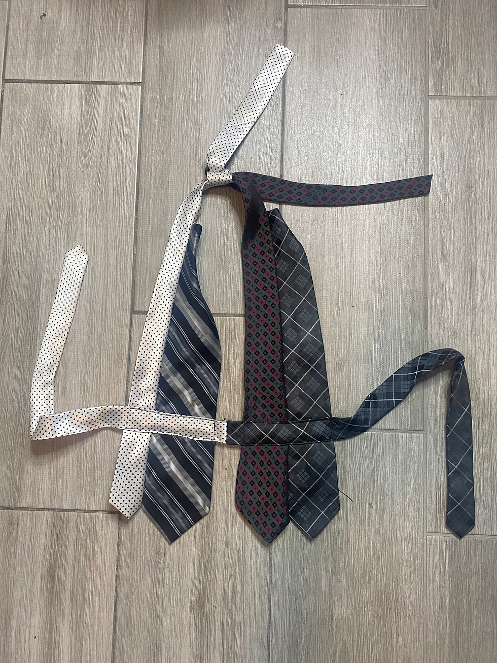Thumbnail: Vintage 100% Silk Upcycled Necktie Halter Top – Handmade – Size S – NWT