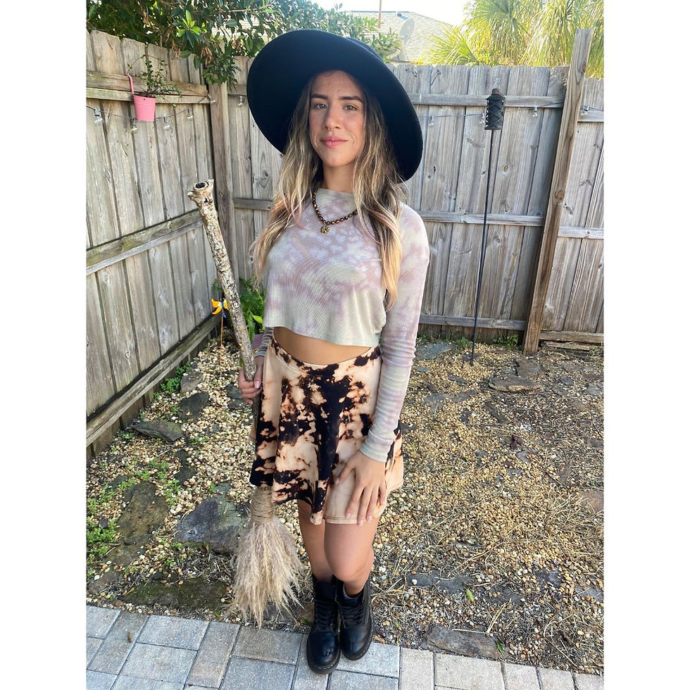 Thumbnail: Women's Hand Tie Dyed Skater Skirt