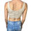 Thumbnail: Tan Patchwork Overlock Crop Tank Top