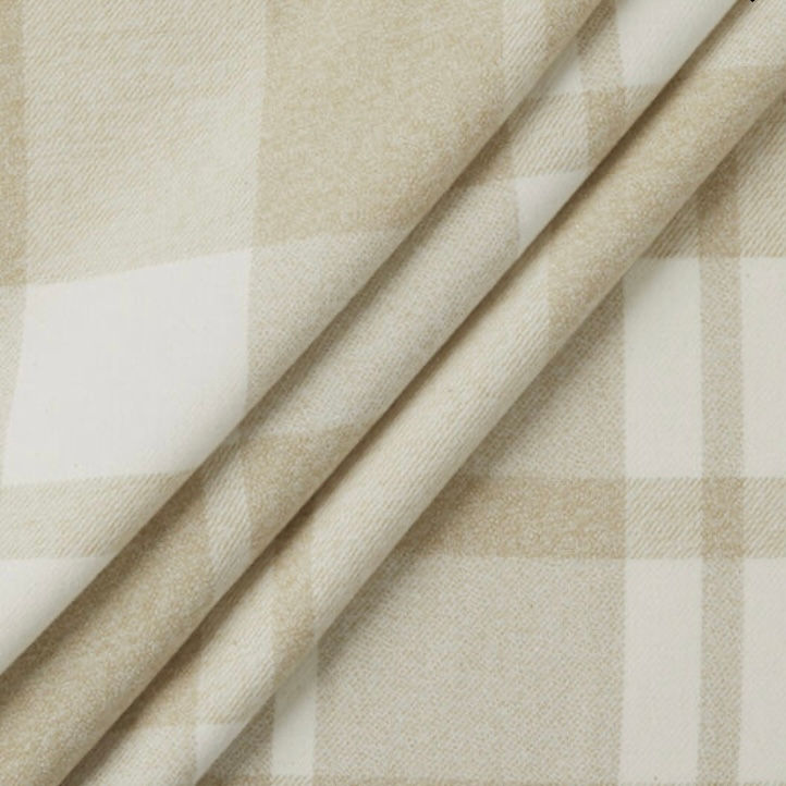Thumbnail: Neutral Oversize Plaid Cotton Poncho Cape