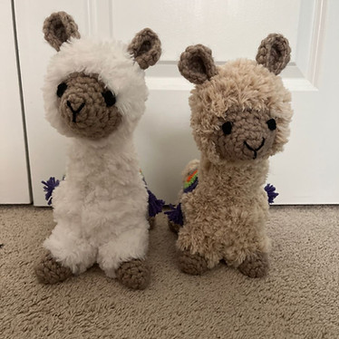 faux fur llama toy