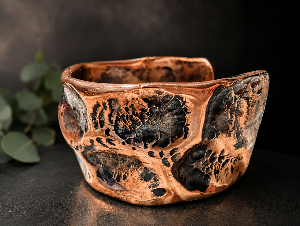 Thumbnail: Copper cuff bracelet- Large