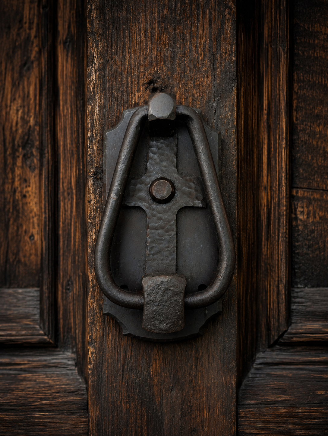 Hand-Forged Iron Door Knocker