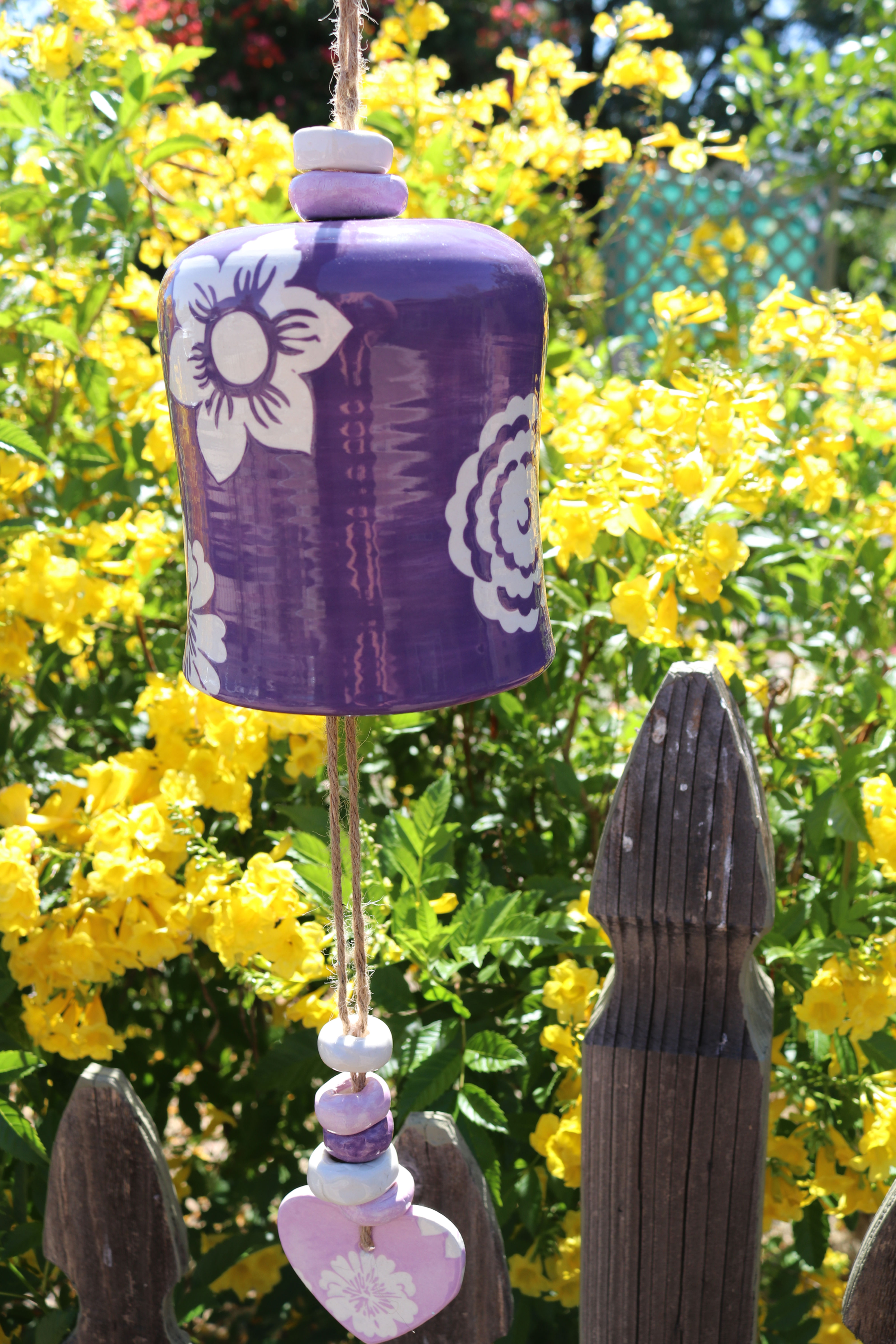 PURPLE FLORAL WIND CHIME