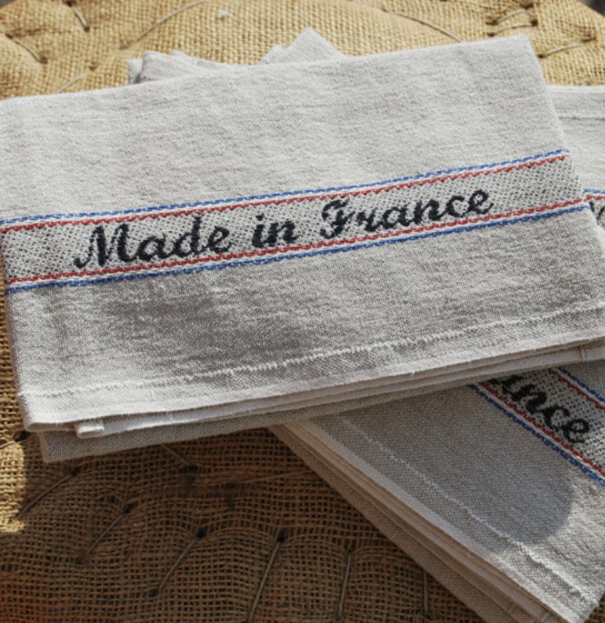 Made in France Cotton/ Linen Blend Tea Towel