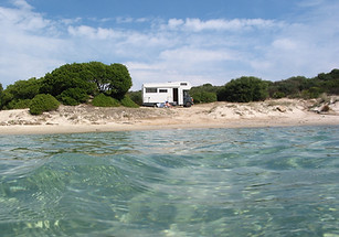 Camping direkt am Sandstrand