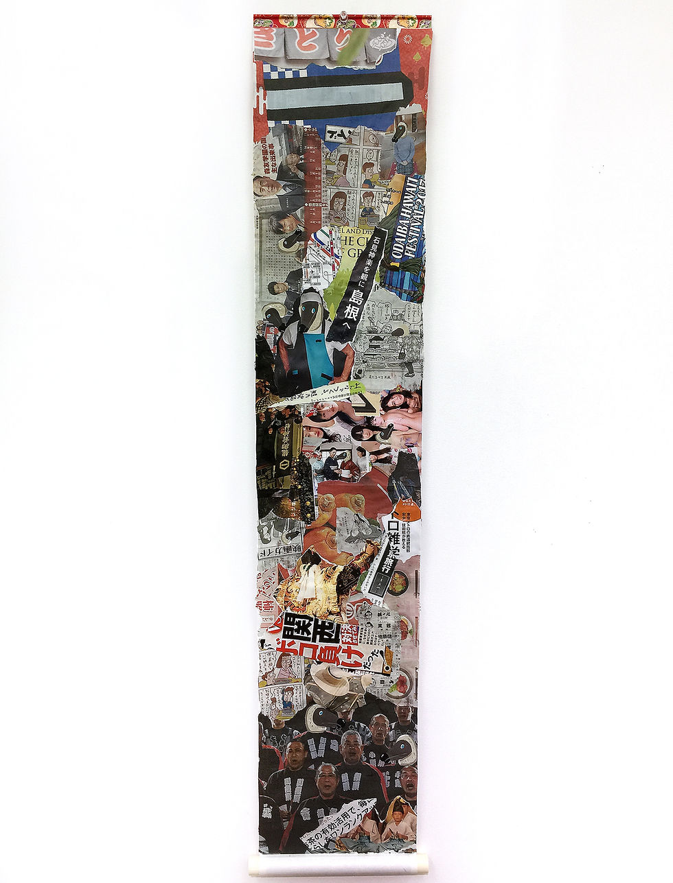 Dokyo scroll 3, 111x21.5cm, mixed media on paper, 2017