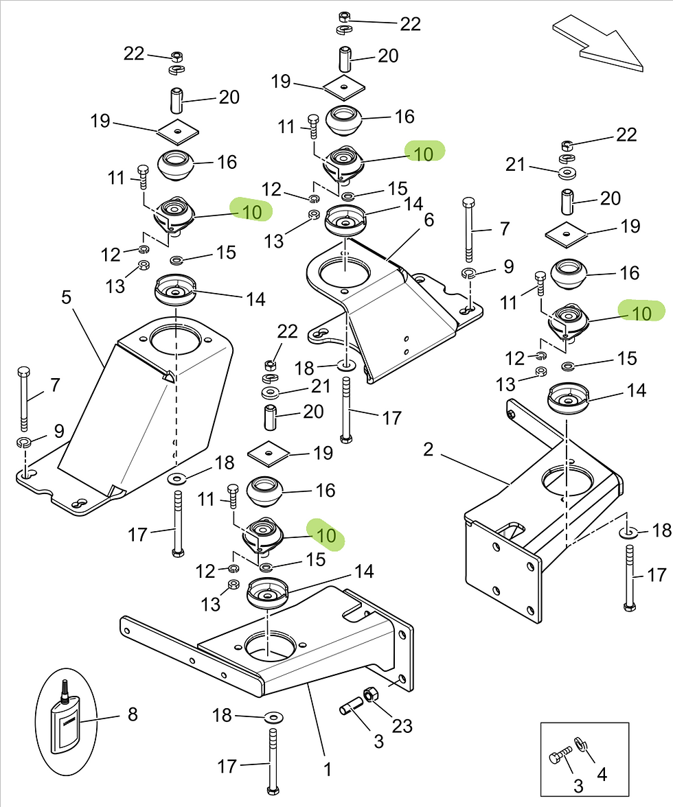 Миниатюра: 6617890A2 DAMPER Articulatie elastica