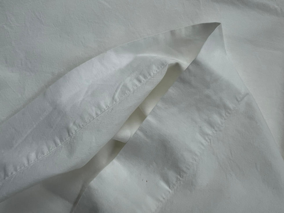 Thumbnail: Vintage French Cotton Sheet with White Monogram NG