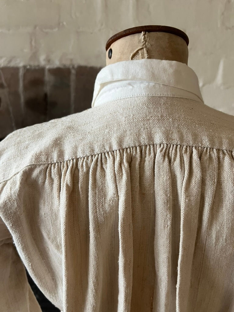 Thumbnail: Antique French Linen Hemp Farmers Smock #3