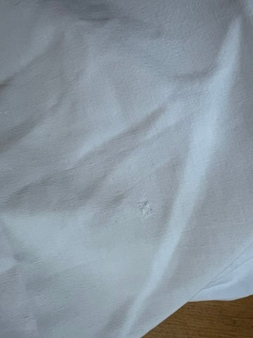 Thumbnail: Imperfect Vintage French Cotton Sheet with White Monogram CP GP