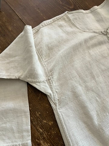 Thumbnail: Antique Linen Workshirt Chemise/Dress Monogram VD