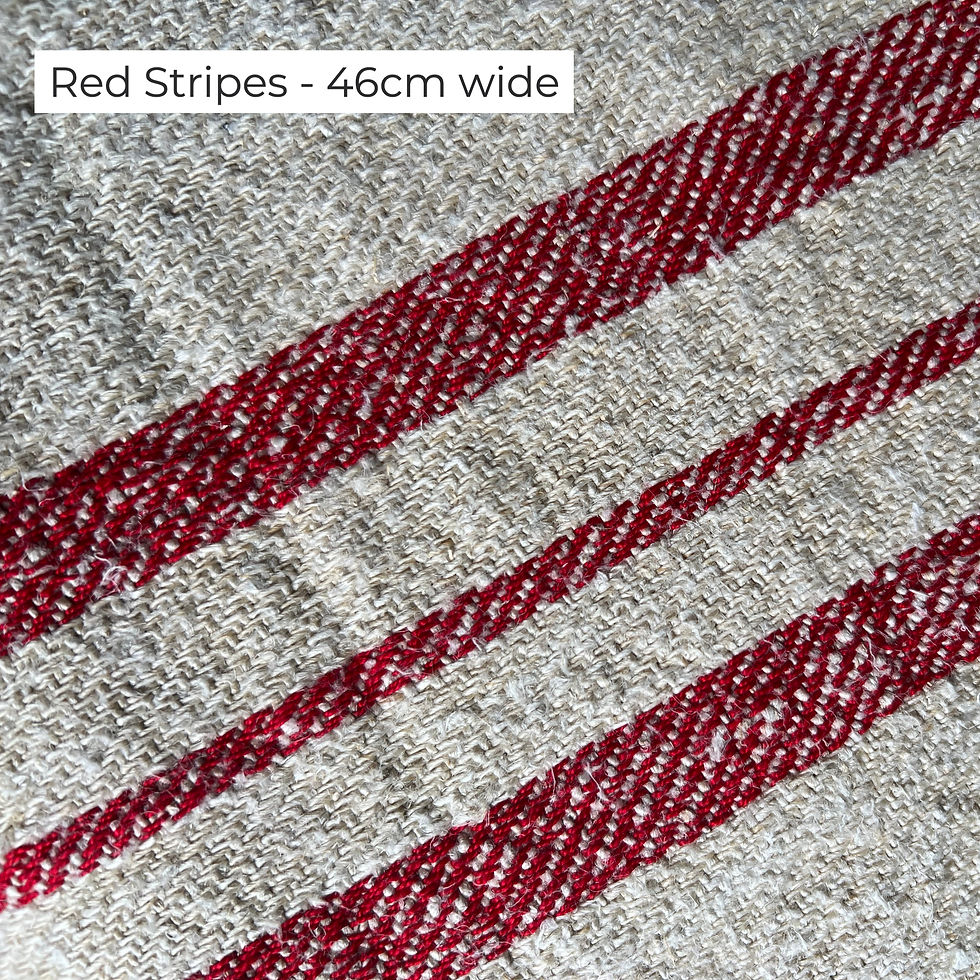 Thumbnail: Table Runners - Antique Handloomed Grain Sacking in Linen and Hemp