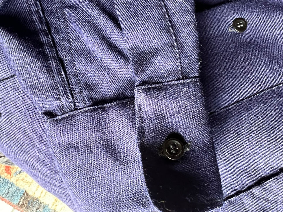 Thumbnail: Vintage Navy Blue Workshirt in Wool Serge