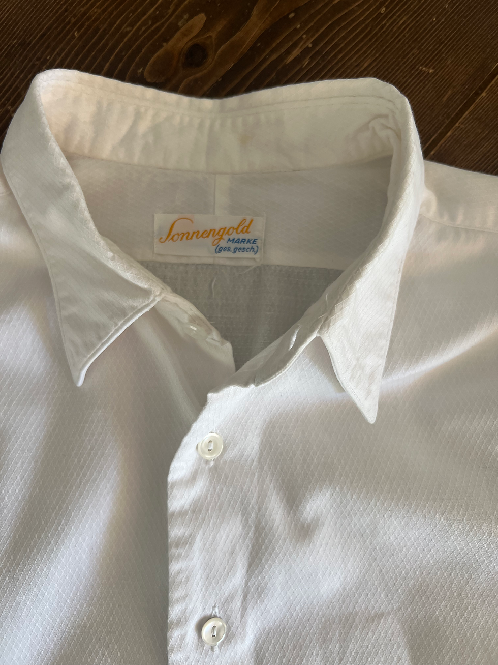 Thumbnail: Vintage German Cotton Chemise with Double Cuffs