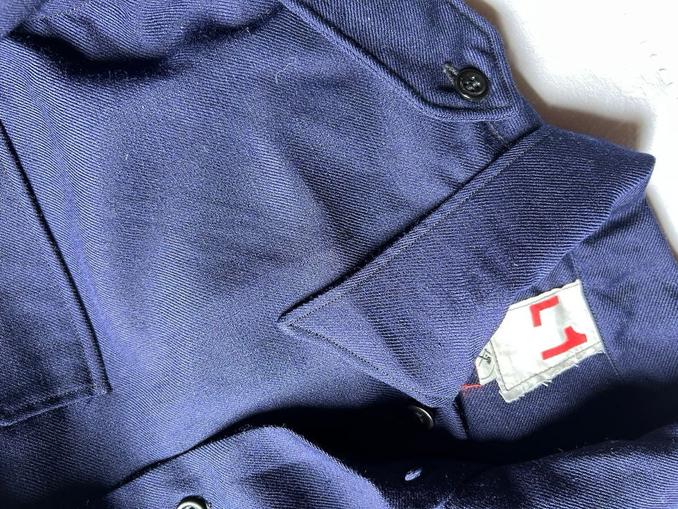 Thumbnail: Vintage Navy Blue Workshirt in Wool Serge