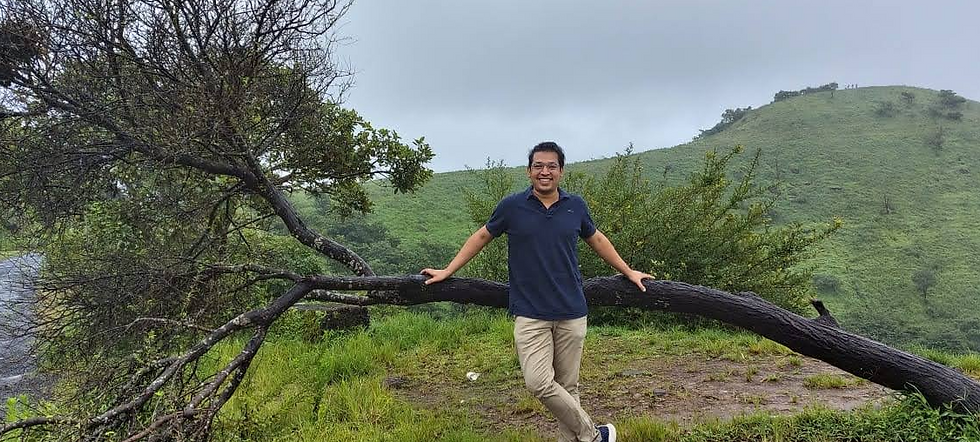 Mohanish Jaju Digital Marketing Consultant standing in nature