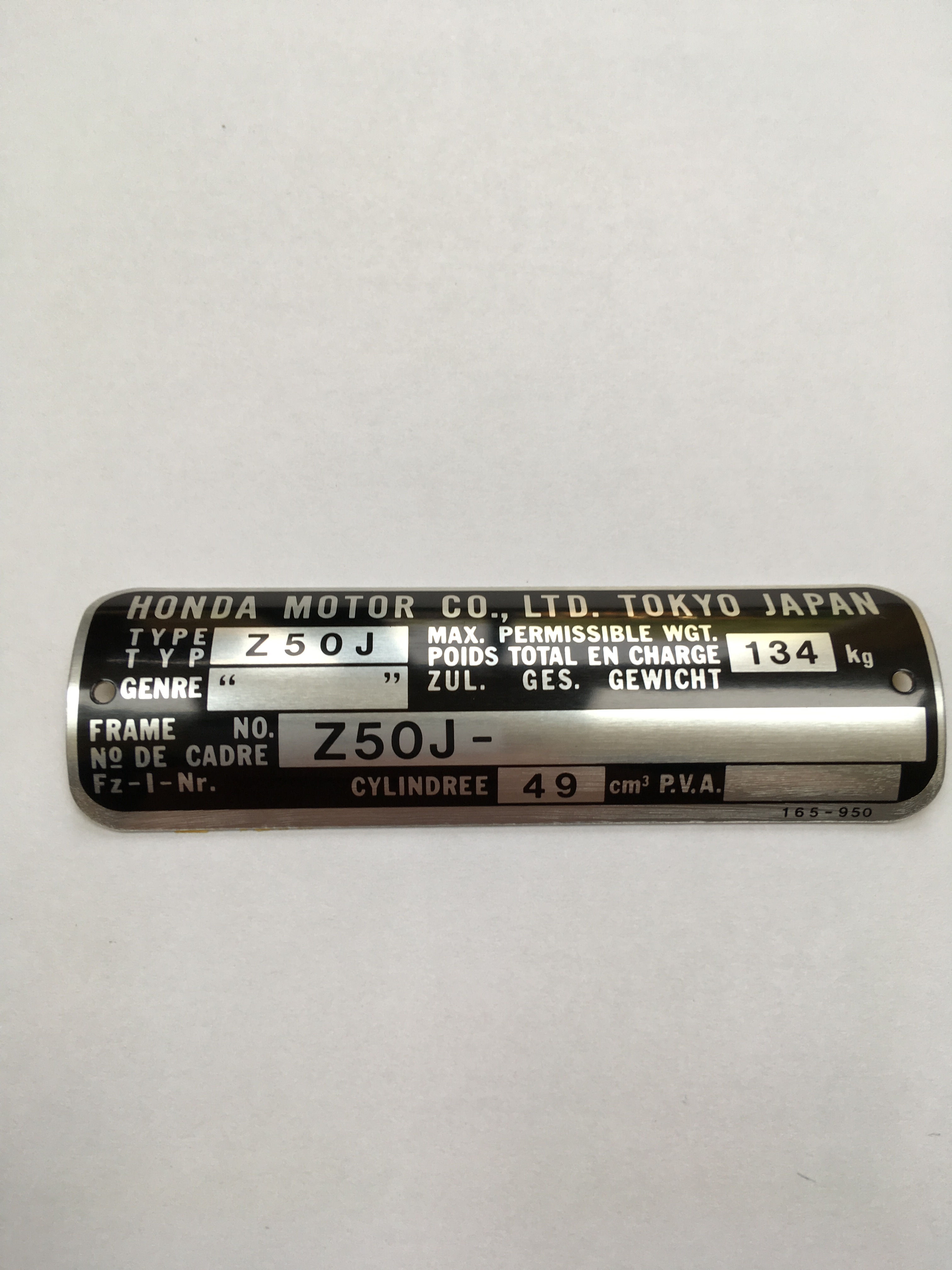 Genuine Z50J Frame Plate